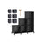 Cube Storage Unit - Non-Woven Fabric - Black and Grey - Customisable Shape with Storage Boxes