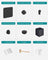 Cube Storage Unit - Non-Woven Fabric - Black and Grey - Customisable Shape with Storage Boxes