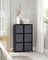 Cube Storage Unit - Non-Woven Fabric - Black and Grey - Customisable Shape with Storage Boxes