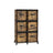 Cube Storage Organizer - Wood - Rustic Brown - 6 Non-Woven Fabric Storage Boxes