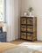 Cube Storage Organizer - Wood - Rustic Brown - 6 Non-Woven Fabric Storage Boxes