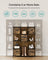 Cube Storage Organizer - Wood - Rustic Brown - 6 Non-Woven Fabric Storage Boxes