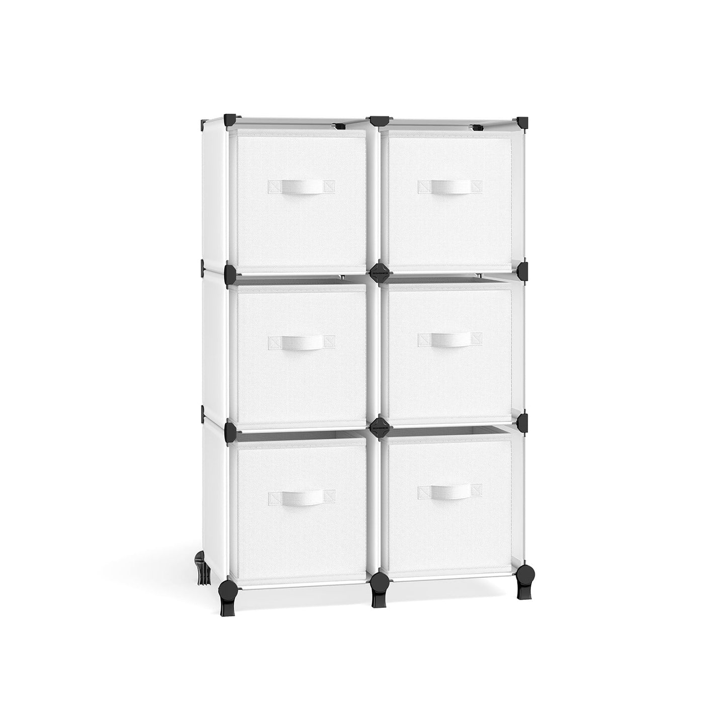 Cube Storage Organiser - Non-Woven Fabric - Cloud White - Customisable Shape with 6 Storage Boxes