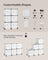 Cube Storage Organiser - Non-Woven Fabric - Cloud White - Customisable Shape with 6 Storage Boxes