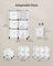 Cube Storage Organiser - Non-Woven Fabric - Cloud White - Customisable Shape with 6 Storage Boxes
