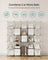 Cube Storage Organiser - Non-Woven Fabric - Cloud White - Customisable Shape with 9 Storage Boxes