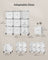 Cube Storage Organiser - Non-Woven Fabric - Cloud White - Customisable Shape with 9 Storage Boxes
