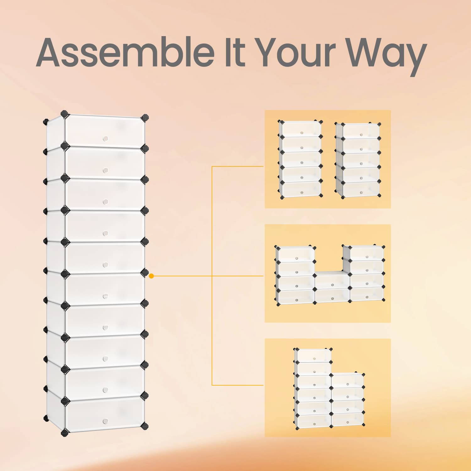 Cube Organizer - Semi-transparent White - LPC