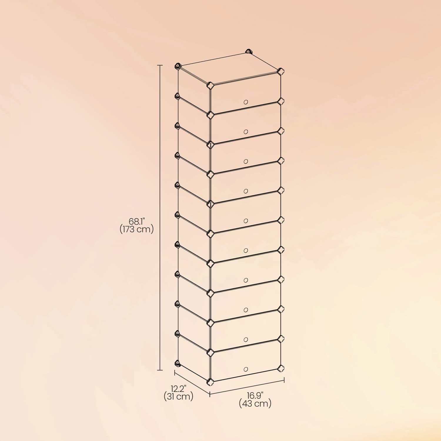 Cube Organizer - Semi-transparent White - LPC