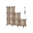 6 Cube Storage Unit - Plastic - Cream White - Multi-functional Organizer with Metal Grid