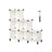 6 Cube Storage Unit - Plastic - Cream White - Multi-functional Organizer with Metal Grid