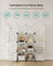 6 Cube Storage Unit - Plastic - Cream White - Multi-functional Organizer with Metal Grid