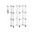 Folding Wardrobe Organiser - Plastic - Black - Large 6-Cube Storage System with Top Metal Grid