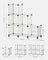 Folding Wardrobe Organiser - Plastic - Black - Large 6-Cube Storage System with Top Metal Grid