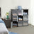 Modular Storage Unit - Quality Plastic - White - Interlocking 12-Cube Design with Doors