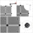 Modular Storage Unit - Quality Plastic - White - Interlocking 12-Cube Design with Doors
