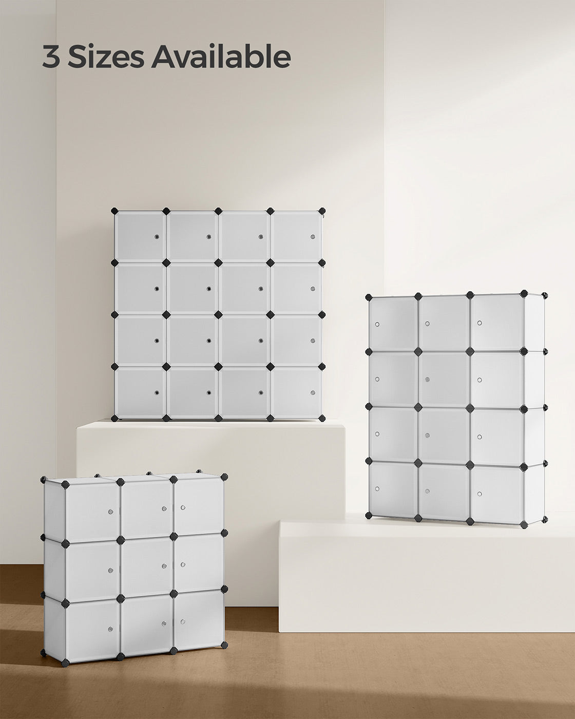 9 Cube Storage Organizer - Quality Plastic - White - Stable and Easy to Assemble