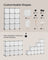 Cube Storage Organiser - Non-Woven Fabric - Cloud White - Customisable Shape with 12 Storage Boxes