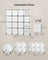 Cube Storage Organiser - Non-Woven Fabric - Cloud White - Customisable Shape with 16 Storage Boxes