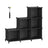 Cube Storage Organiser - Plastic - Ink Black - 6-Cube Design with Metal Grid Top