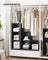 Cube Storage Organiser - Plastic - Ink Black - 6-Cube Design with Metal Grid Top