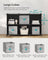 Cube Storage Organiser - Plastic - Ink Black - 6-Cube Design with Metal Grid Top