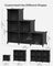 Cube Storage Organiser - Plastic - Ink Black - 6-Cube Design with Metal Grid Top