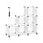 Cube Storage Organiser - Plastic - Cloud White - Large 6-Cube Design with Feet