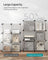 Cube Storage Organiser - Plastic - Cloud White - Large 6-Cube Design with Feet