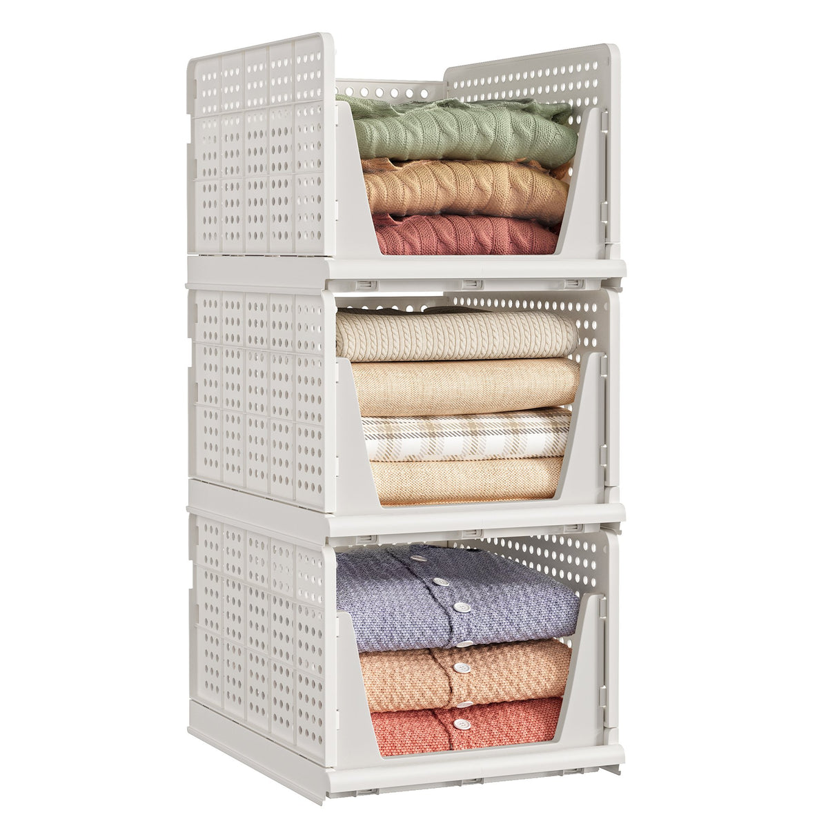 Storage Cabinet - With Doors and Adjustable Shelves - White
