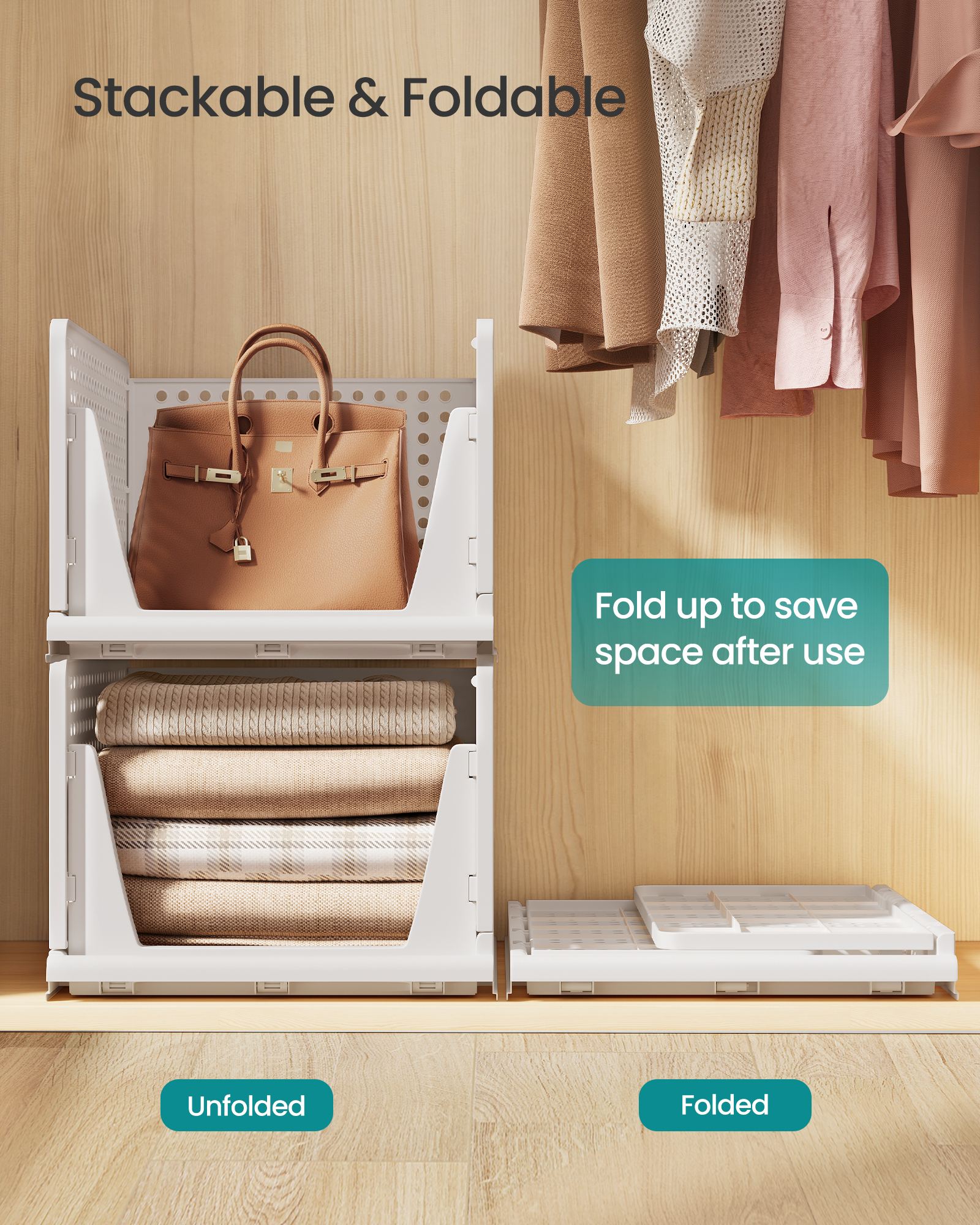 Storage Cabinet - With Doors and Adjustable Shelves - White