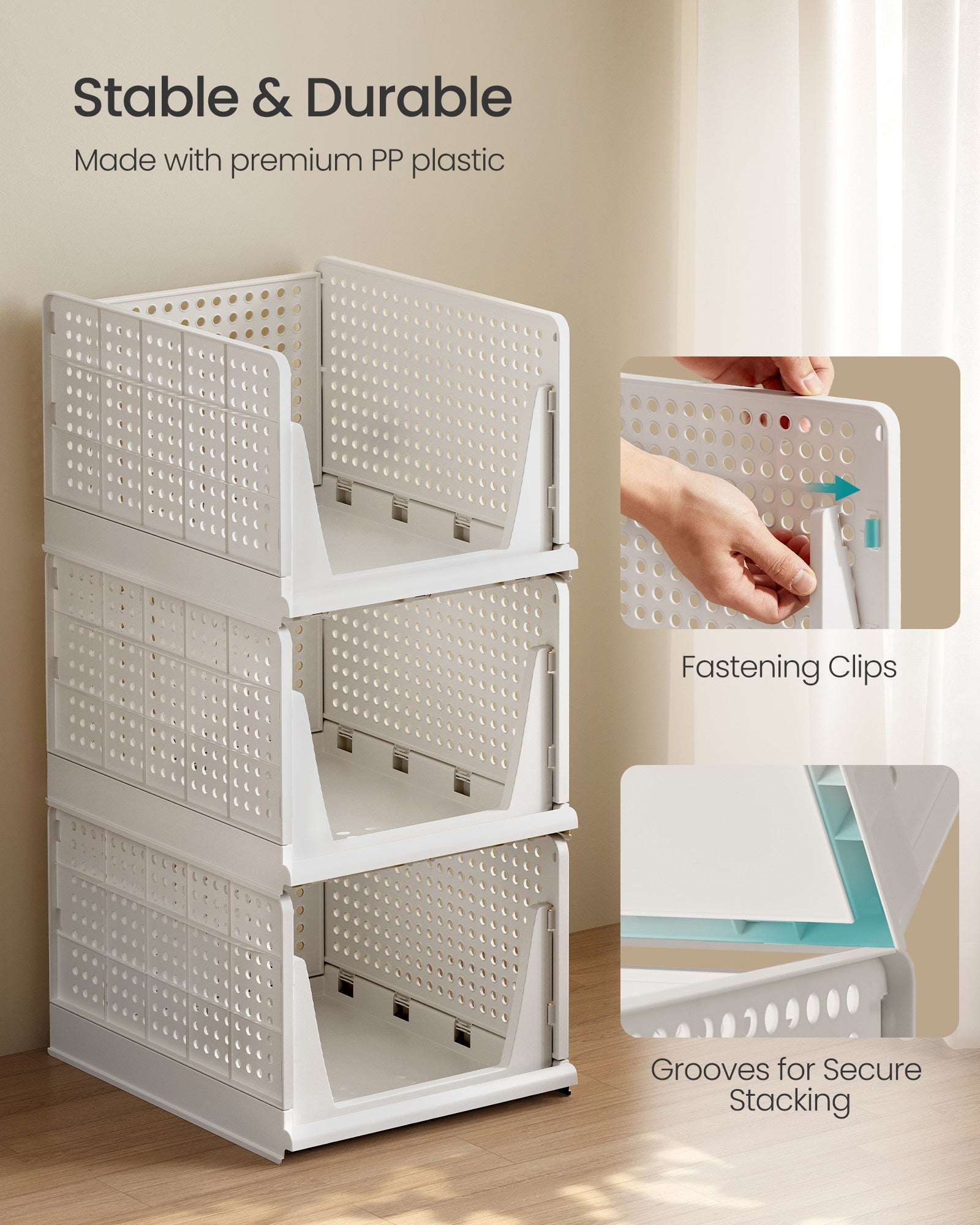 Storage Cabinet - With Doors and Adjustable Shelves - White