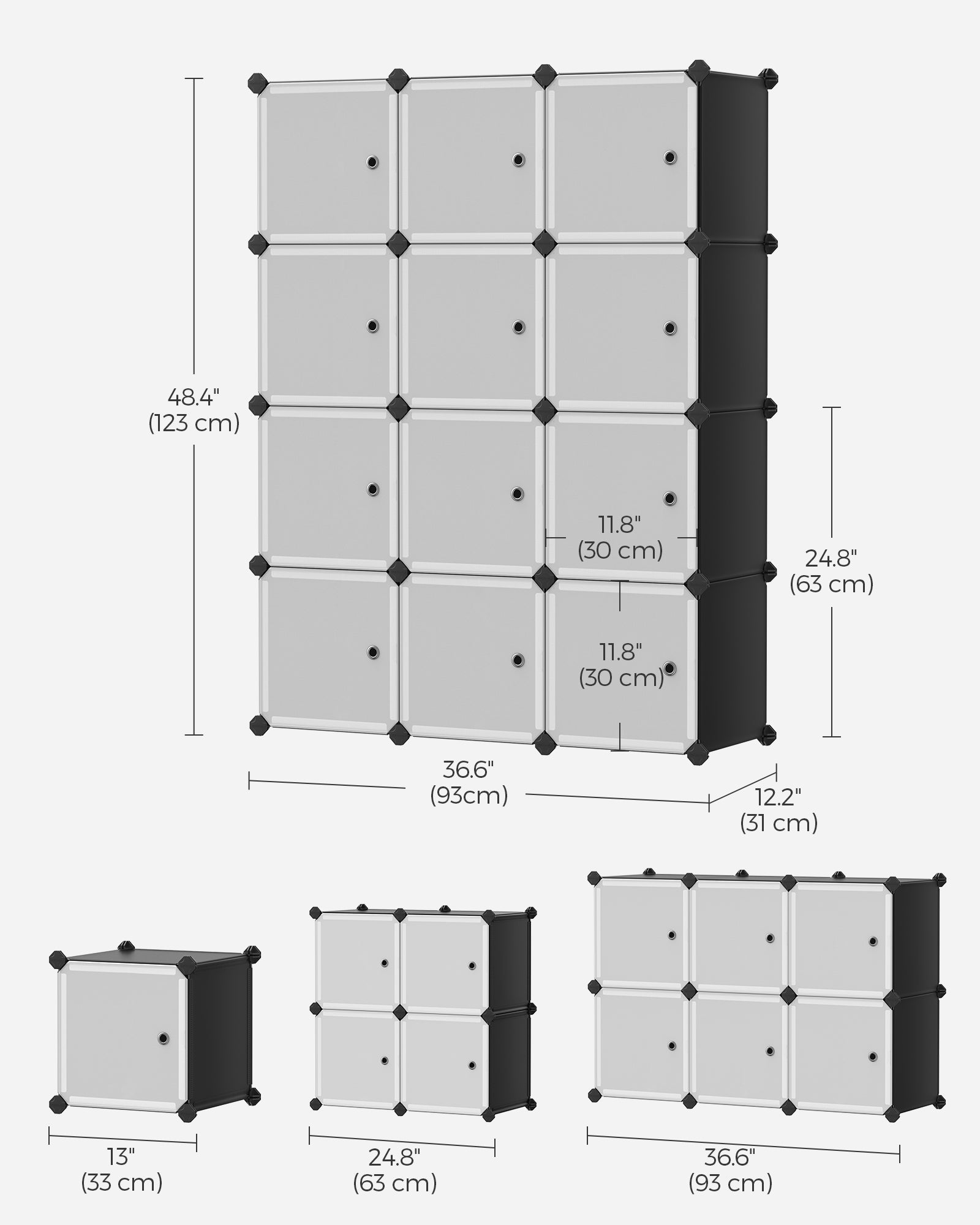 Stackable Storage Unit - Plastic - White