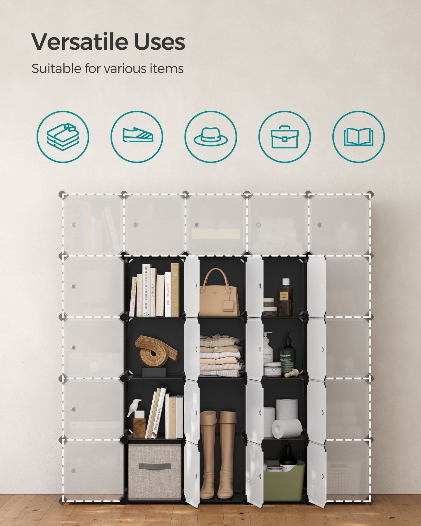 Stackable Storage Unit - Plastic - White