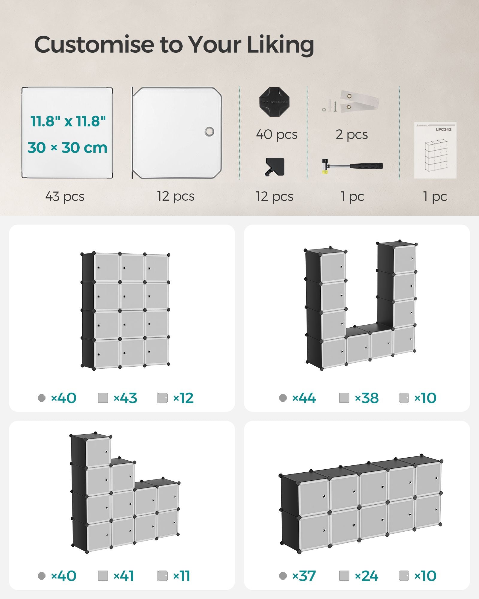 Stackable Storage Unit - Plastic - White