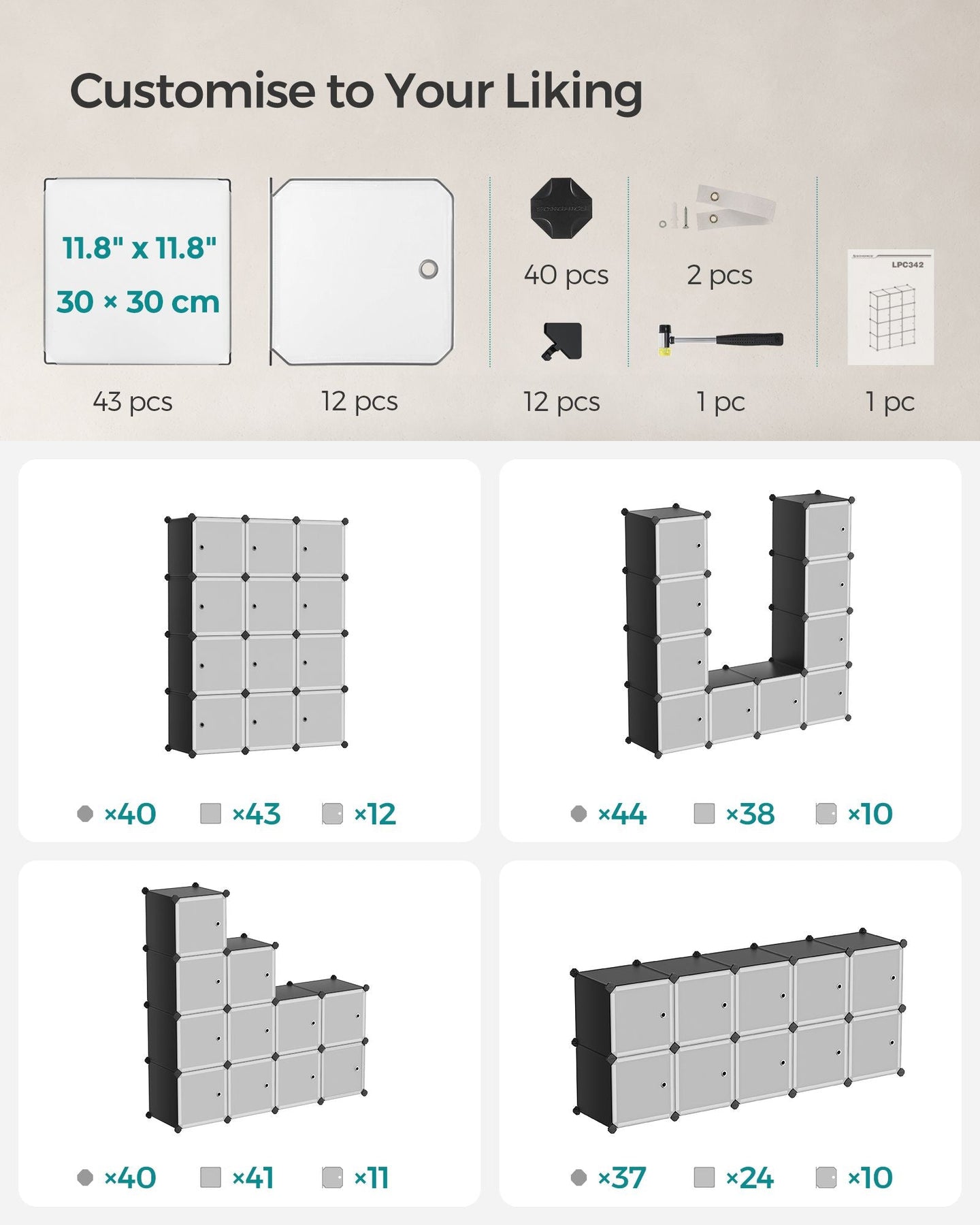 Stackable Storage Unit - Plastic - White