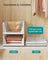 Stackable Storage Baskets - Fabric - White - Foldable and Organizational Set of 4