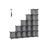 Cube Storage Organiser - 16 Stackable Cubes - PP Plastic - Slate Grey