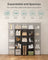 Cube Storage Organiser - 16 Stackable Cubes - PP Plastic - Slate Grey