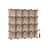 16-Cube Storage Unit - PP Plastic - Camel Brown - Stackable and Versatile Shelving System