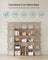 16-Cube Storage Unit - PP Plastic - Camel Brown - Stackable and Versatile Shelving System