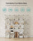 16-Cube Storage Unit - PP Plastic - Cream White - Stackable and Customizable Design