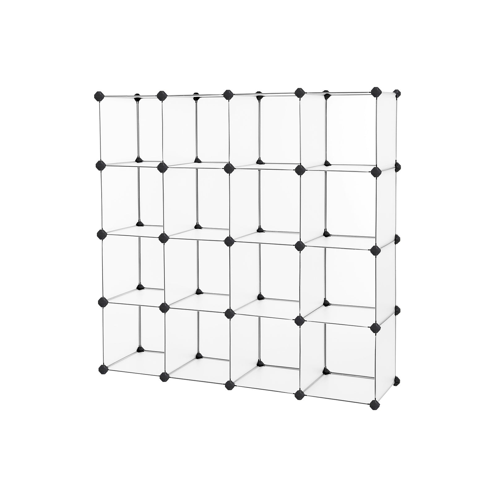 16 Cubes Shoe Rack - Plastic - White
