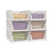 Stackable Storage Baskets - Fabric - White - Foldable and Organizational Set of 4