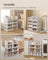 Stackable Storage Baskets - Fabric - White - Foldable and Organizational Set of 4