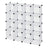 Modular Closet Cabinet - 16-Cube - PP Plastic Panels with Metal Frame - Customizable Design
