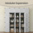 Modular Closet Cabinet - 16-Cube - PP Plastic Panels with Metal Frame - Customizable Design