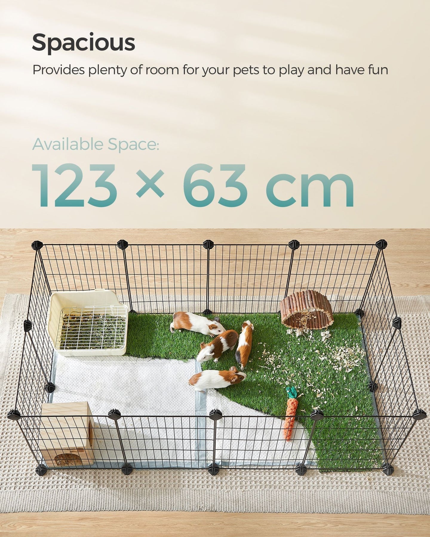 DIY Metal Cage - Steel - Black - Modular Design for Small Animals