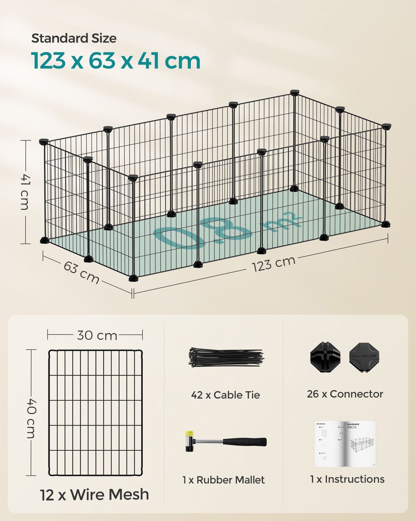 DIY Metal Cage - Steel - Black - Modular Design for Small Animals