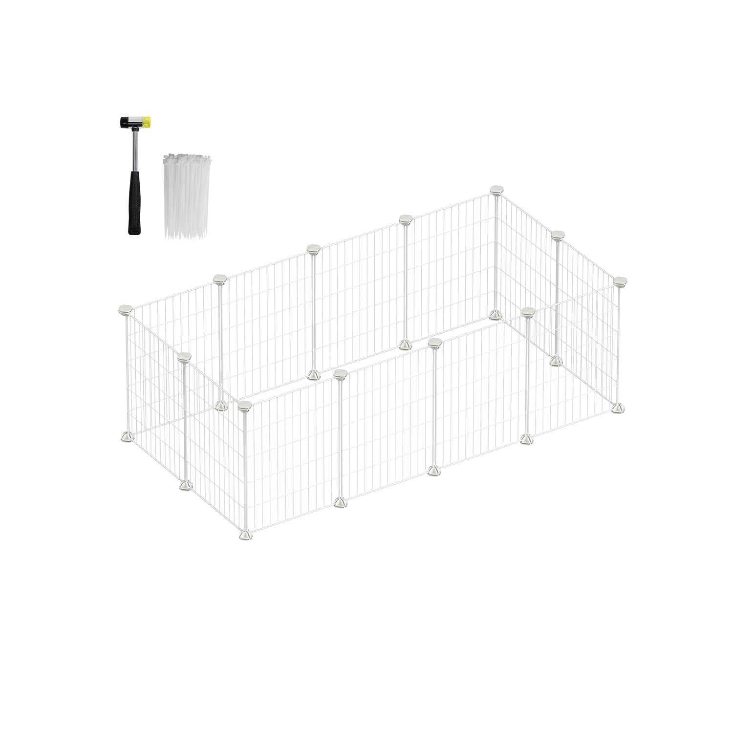 Metal DIY Guinea Pig Cage - White - Modular